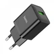 Зарядне мережеве HOCO N26 Maxim (1USB QC3.0 18W) Чорний - изображение 1