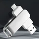 256ГБ USB 3 + Type-C флешка двухсторонняя металлическая, 43 мБ чтение/запись, для Android, ноутбука, ПК - изображение 2