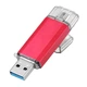 64Gb USB 3.1 + Type-C флеш накопитель OTG, 135мБ чтение / 78мБ запись, двухсторонняя флешка, красная - изображение 3
