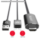 Адаптер Unitek USB Type A/C/ Apple Lightning-HDMI 0.1 м Black (M1104A) - зображення 3