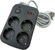 Сетевой фильтр XoKo SP-4-2-1 4 розетки, 3 USB, 2 м Black (XK-SP-4-2-1-BK) - изображение 2
