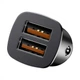 Автомобільний Зарядний Пристрій Baseus Square Metal 30W 2USB (QC3.0) black - зображення 4