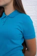 Футболка поло женская TvoePolo однотонная CLASSIC M Бирюзовая (830-08m) - изображение 2