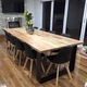 Дизайнерский Кухонный обеденный стол из натурального дерева Loft Design 280x100x75h Черный / Дерево ATL217 - изображение 4