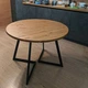Дизайнерский Кухонный обеденный стол из натурального дерева Loft Design d80x75h Черный / Дерево ATL1108 - изображение 15