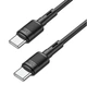 Кабель Hoco X83 Type-C to Type-C Victory 60W charging data cable Black - изображение 1