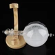 Барометр Штормгласс глобус большой, капля Storm glass на светлой деревянной подставке - изображение 5