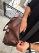 Спортивная сумка с отделением для обуви с зернистой экокожи Коричневого цвет Украинское производство 52*30*30 - изображение 2