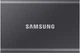 Зовнішній накопичувач ssd, 500Gb, Samsung Portable ssd t7, Gray, usb 3.2, 3d tlc, 1050/1000 MB/s, металевий корпус, 256-бітове шифрування aes, 85 x 57 x 8 мм, 58 г (mu-p ) - зображення 1