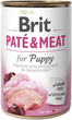 Вологий корм Brit paté & meat chicken для цуценят 400 г (8595602557448) - зображення 1