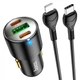 АЗУ Hoco NZ6 PD45W (2Type-C/1USB) + Type-C to Lightning Black - 00000064596_1 - изображение 1