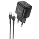 Мережевий зарядний пристрій Hoco N32 Glory PD30W Type-C to Lightning Black - зображення 1