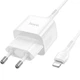 Сетевое зарядное устройство Hoco N32 Glory PD30W Type-C to Lightning White - изображение 3