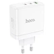 Сетевое зарядное (СЗУ) Hoco N30 Glory PD65W (2Type-C/1USB) Белый - изображение 1
