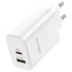 Сетевое зарядное устройство СЗУ Borofone BN10 Sunlight PD65W (1Type-C/1USB) Белый - изображение 3