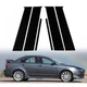 Накладки (наклейки) на стійки дверей Mitsubishi Lancer X 2007-2017 р. чорний глянець 6 шт. - зображення 1