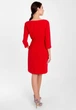 Красное деловое платье до колена Nai Lu-na, NL3733-3 XL - изображение 4