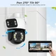 "PTZ-DW4" Уличная Двойная IP Wi-Fi камера Видеонаблюдения Купольная Поворотная IP66 (бело-черная) - изображение 3