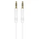 Аудиокабель Borofone BL16 TPE AUX 3.5 мм TRS mini jack 1m White BL16W - изображение 1
