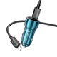Адаптер автомобильный Type-C to Type-C Cable Tough dual port Car charger Z48 |2Type-C, 40W/3A, PD/QC синий - изображение 4