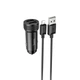 Адаптер автомобильный Hoco Lightning Cable Level dual port Car charger Z49 |2USB, 12W, 2.4A| black - изображение 1