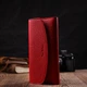 Яркий женский кошелек с монетницей на молнии из натуральной кожи Tony Bellucci Wallet 21969 Красный - изображение 6
