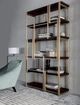 Дизайнерський Стелаж в стилі Loft Design 160x34x220h Бронза/Дерево ATL957 - зображення 1