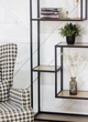 Дизайнерський Стелаж в стилі Loft Design 100x30x220h Чорний/Дерево ATL075 - зображення 6