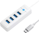 Hub USB-C Orico 4 x USB 3.1 Biały (PW4U-C3-015-WH-EP) - obraz 1