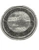 Ковер с комбинированым ворсом и термоусадкой Alaska 1.5х1.5м. Круг Gray 03977A - изображение 2