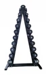 Гантельный ряд RN-Sport BLACK 1-10 кг со стойкой - изображение 3