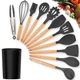 Набор кухонных принадлежностей 12шт Kitchen Set Черный - изображение 3