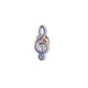 Брошь-значок унисекс BROCHE бижутерия Музыка Скрипичный ключ синяя BRGV113666 - изображение 1