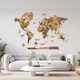 Деревянная карта мира 3D Creatifwood шоколадная XL (150*105 см) CM046 - изображение 4
