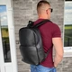 Чорний чоловічий рюкзак портфель з екошкіри Holiday 2.0 - зображення 6