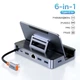 Док-станція Baseus 6в1 100W для Steam Deck|Asus Rog|iPad|Android (HDMI 4K/ Ethernet/ 3хUSB 3.0/ USB-C 100W) - зображення 1