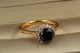Кольцо Xuping Jewelry две площадки с черным камнем р 17 золотистое - изображение 2
