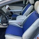 Накидка для авто з перфорованої екошкіри, Темно-синя з темно-синім рядком, Стандарт, 1 передня - зображення 5