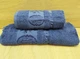 Набор турецких бамбуковых махровых полотенец Zeron 50х90+70х140 Bamboo Agaс Desen синий 2 - изображение 1