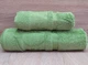 Набор турецких бамбуковых махровых полотенец Zeron 50х90+70х140 Bamboo Agaс Desen зеленый 2 - изображение 1
