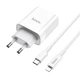 Сетевое зарядное устройство Hoco C80A Rapido PD20W+QC3.0 charger set Type-C to Lightning (EU) White - изображение 1