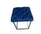 Табурет KOMODO Square style blue у стилі Loft м’який/металевий каркас чорний - зображення 2