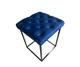 Табурет KOMODO Square style blue у стилі Loft м’який/металевий каркас чорний - зображення 3