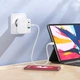 Сетевое зарядное устройство Hoco C115A, 2 Type-C, USB, PD 65W, белое - изображение 7