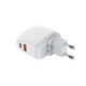 Сетевое зарядное устройство Ldnio A2522C USB/ Type-C QC PD 30W с дисплеем белое + кабель Type-C to Lightning - изображение 3