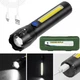 Фонарь ручной 2в1 аккумуляторный с USB, ZOOM и боковым светом, BL-C62 + Кейс Мощный фонарь - изображение 4