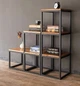 Дизайнерський Стелаж в стилі Loft Design 120x40x120h Чорний/Дерево ATL097 - зображення 10
