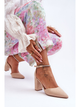 Damskie buty na obcasie Diamond 38 Beżowe (5905677436112) - obraz 4