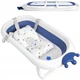 Складна ванночка дитяча з подушкою біло-блакитна Ricokids RK-280 - изображение 1