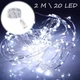 Гірлянда на батарейках крапля роси мідний провід 2 метри 20 LED Dew Drop Cool White - изображение 1